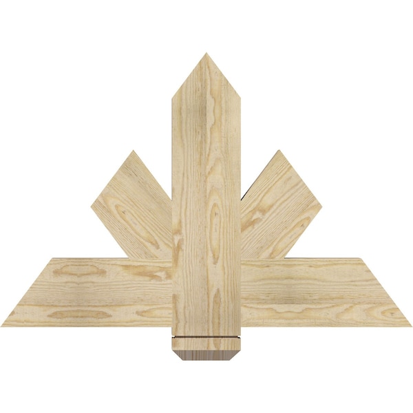 Ekena Millwork Kennewick Rough Sawn Timber Gable Bracket, Douglas Fir, 36"W x 24"H x 2"D x 6"F, 16/12 Pitch GBW036X24X0206KEN00RDF - main